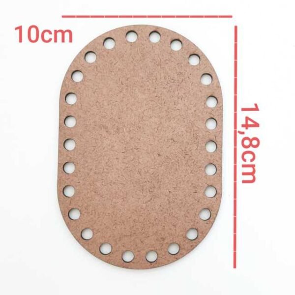 Base Crochê retangular 10x14,8cm