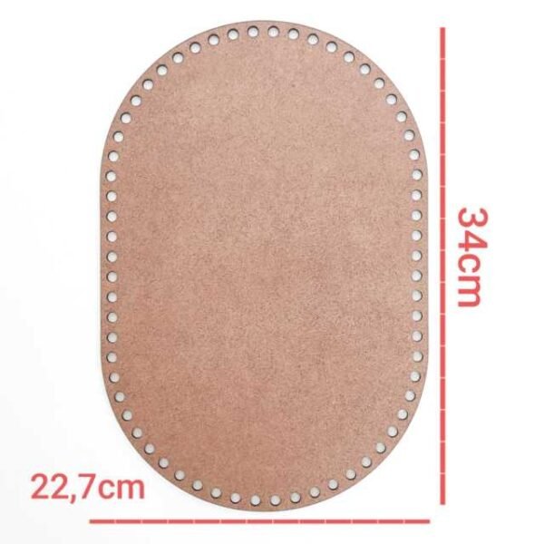 Base Crochê retangular 22,7x34cm