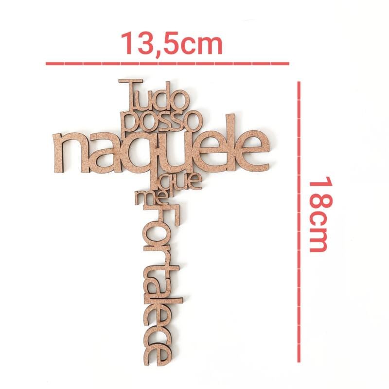 Aplique Cruz / Tudo posso naquele que me fortalece ref 335