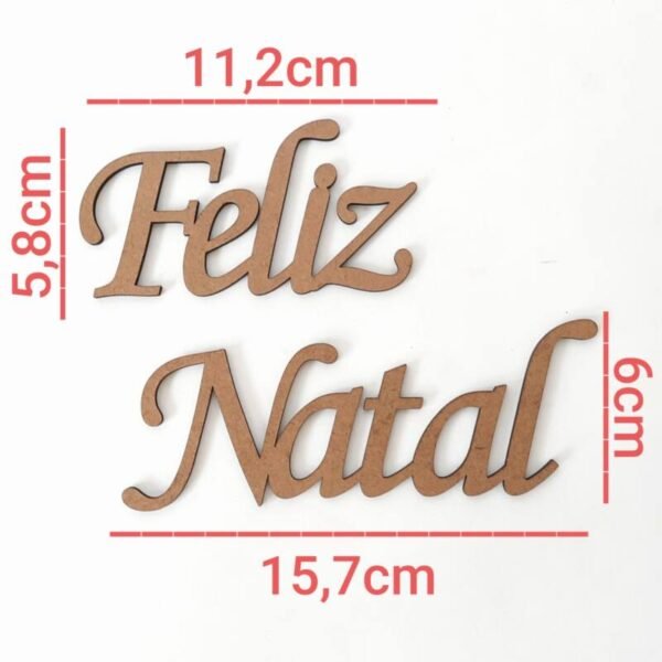 Aplique escrita Feliz Natal ref 1598