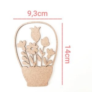 Aplique Cesta com flores ref 149