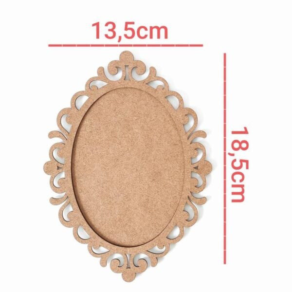 Placa arabesco oval com moldura ref 1496