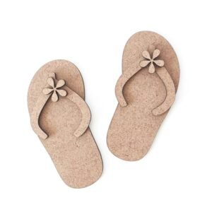 Aplique par de chinelo + mini flor ref 217
