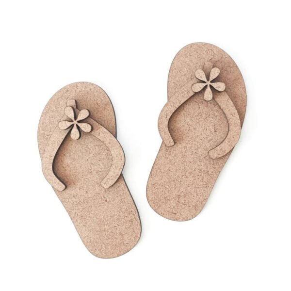 Aplique par de chinelo + mini flor ref 217