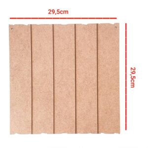 Placa quadrada estilo pallet c/ 2 furos ref 647