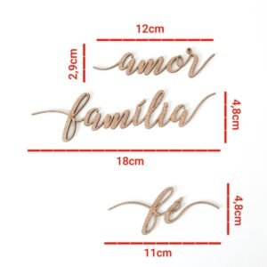 Aplique Amor Família Fé ref 513
