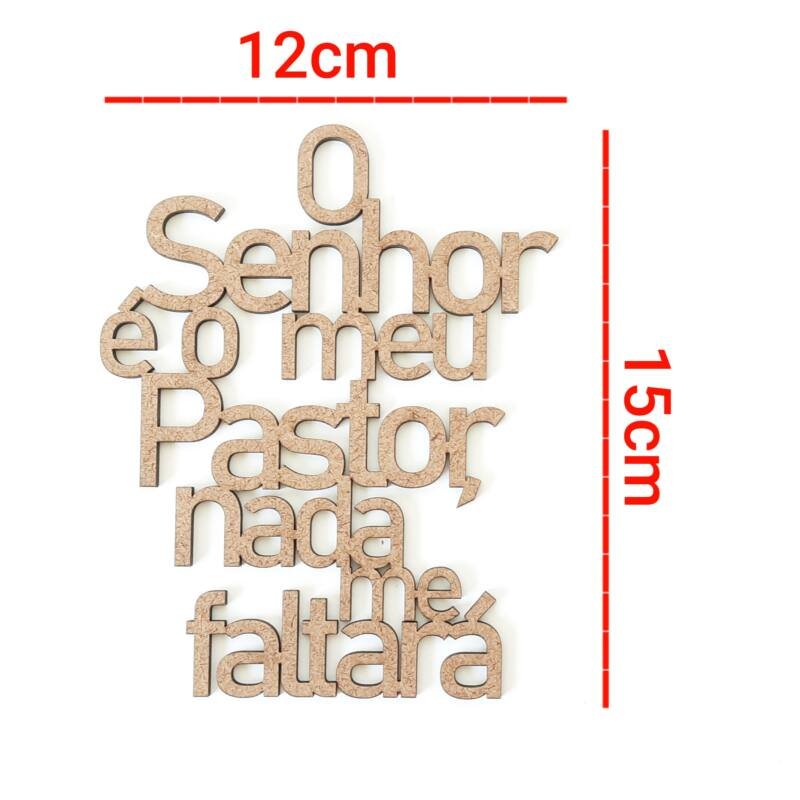 Aplique O Senhor é o meu Pastor, nada me faltará ref 27