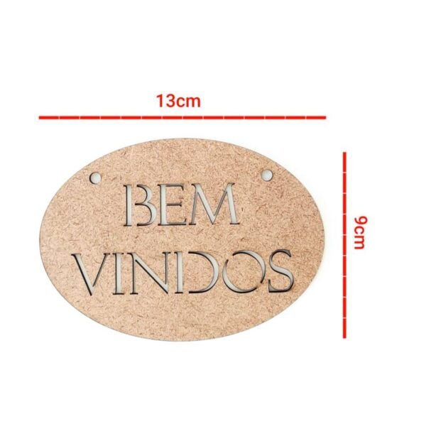 Placa vazada Bem Vindos ref 1427