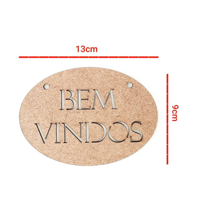 Placa vazada Bem Vindos ref 1427