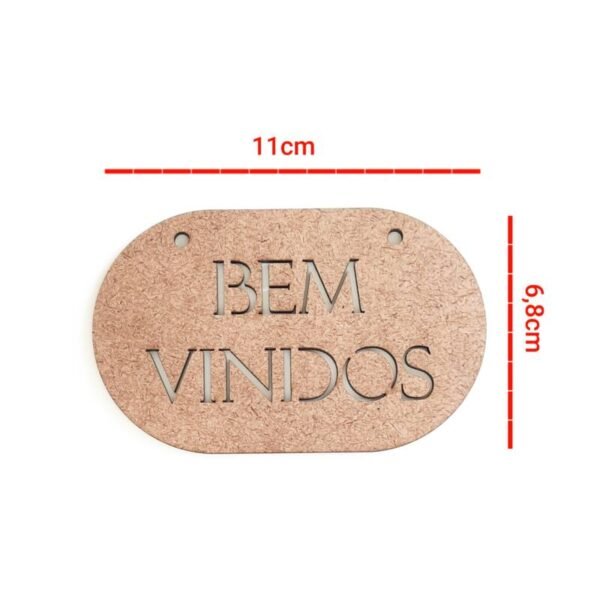 Placa vazada Bem Vindos ref 1426