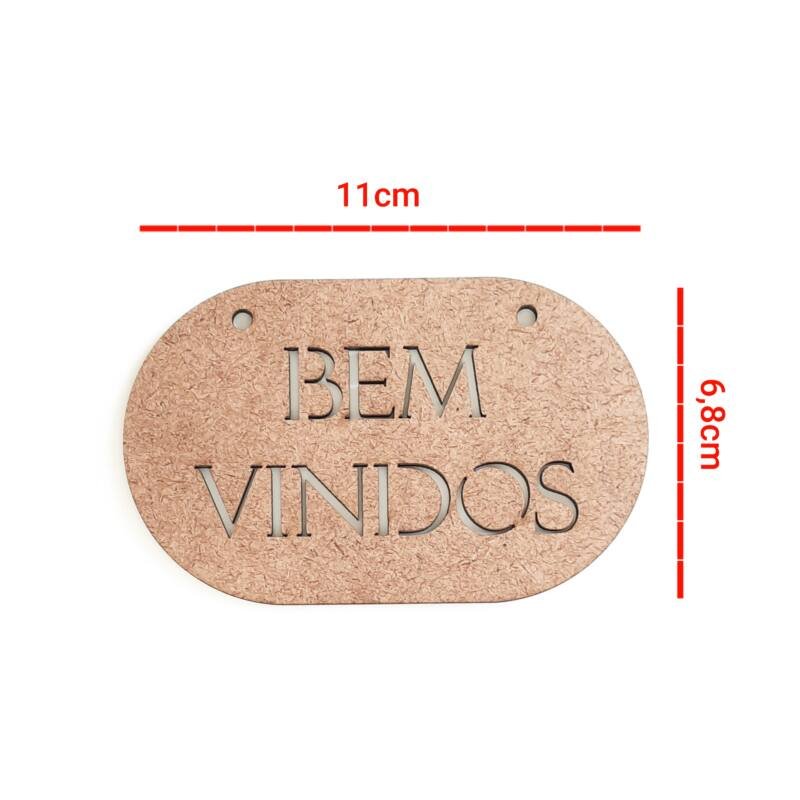 Placa vazada Bem Vindos ref 1426