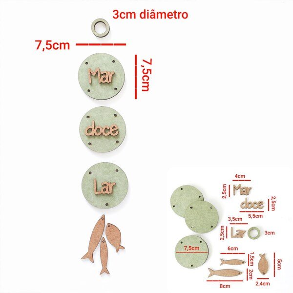 Jogo penca decorativa mar doce lar ref 491