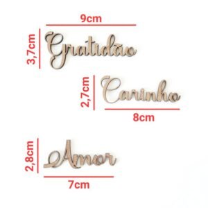 Aplique Carinho Gratidão Amor ref 230