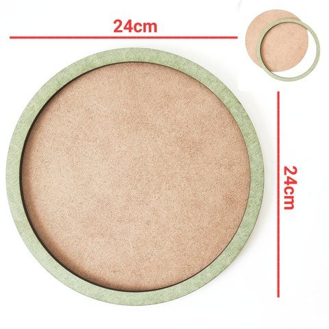 Placa redonda com moldura ref 760