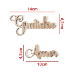 Aplique Gratidão Amor ref 013