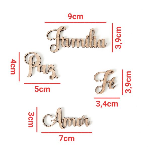 Aplique Família Paz Fé Amor ref 245