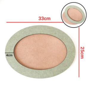 Placa oval com moldura ref 916