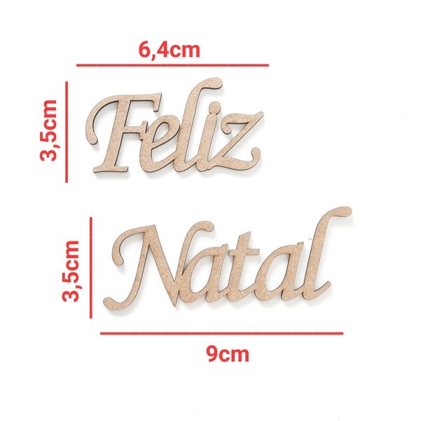 Aplique escrita Feliz Natal ref 1631