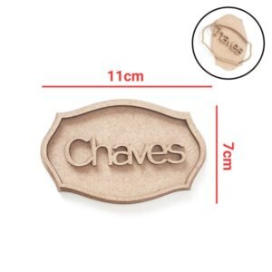 Aplique Chaves + plaquinha ref 1142