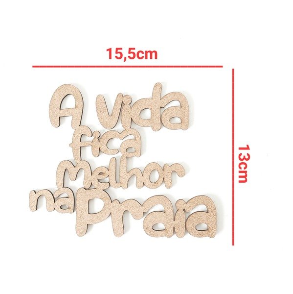 Aplique A vida fica melhor na Praia ref 1830