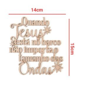 Aplique Quando Jesus está no barco não importa o tamanho das Ondas ref 130