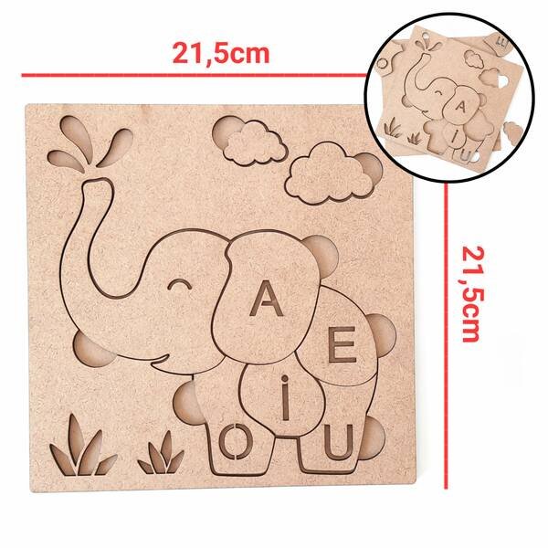 Jogo educativo vogais Elefante ref 1708