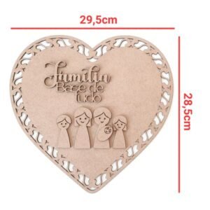 Combo placa coração + bonecos + família base de tudo ref 2098/1303/1019