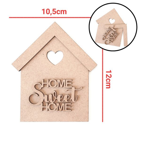 Aplique casinha + Home Sweet Home P ref 2088