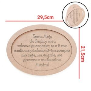 Placa Oração Santo Anjo ref 1265