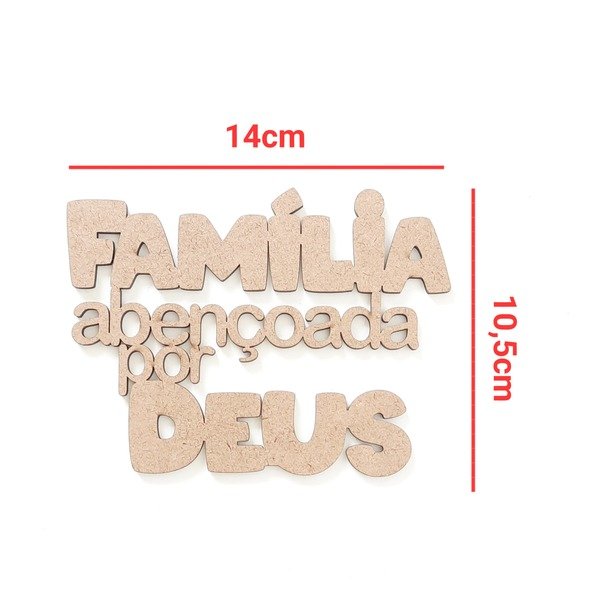 Aplique Família Abençoada por Deus ref 1050
