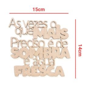 Aplique As Vezes o que mais... ref 1895