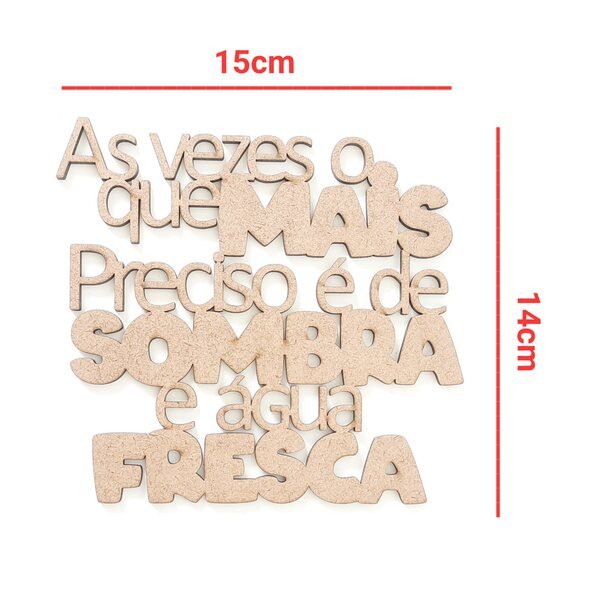 Aplique As Vezes o que mais... ref 1895