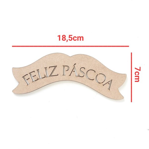Faixa Feliz Páscoa vazada P ref 1211