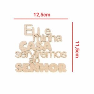 Aplique Eu e Minha casa serviremos ao Senhor ref 1121