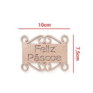 Placa Feliz Páscoa ref 359