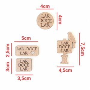 Aplique placas Lar Doce Lar ref 931