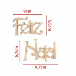 Aplique escrita Feliz Natal ref 1576