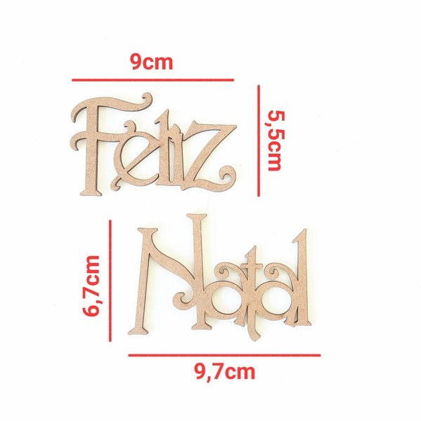 Aplique escrita Feliz Natal ref 1576