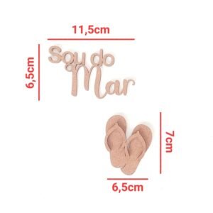 Aplique Sou Do Mar + Par Chinelo ref 1545