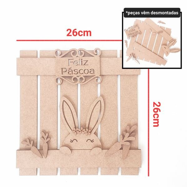 Kit Placa Coelho + Feliz Páscoa ref 2494/2549/1174/359