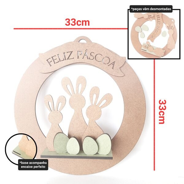 Kit Guirlanda Trio de Coelhos ref 911/1212/1891