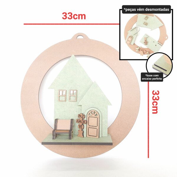 Kit Guirlanda Casinha + banco 3D ref 911/2304