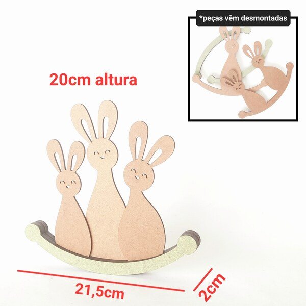 Trio de Coelhos ref 1505