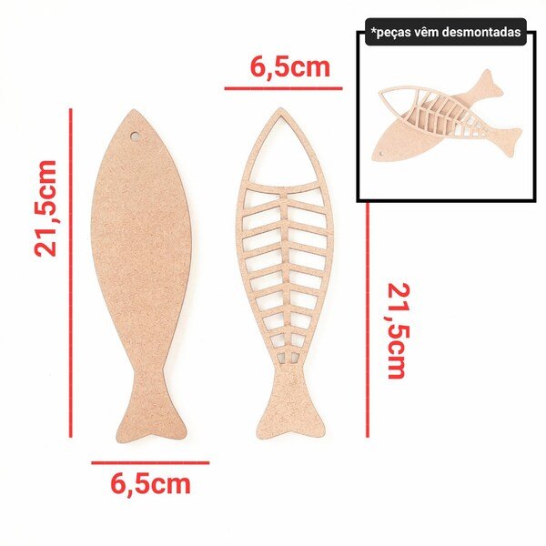 Aplique peixe vazado ref 2469