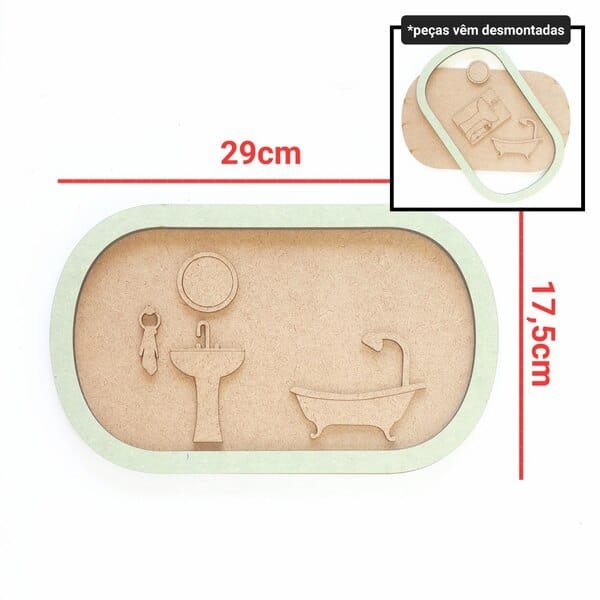 Kit Placa + apliques banheira ref 581/337