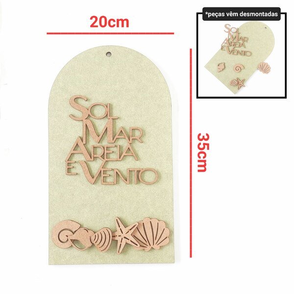 Kit Placa + Sol Mar Areia e Vento ref 1878/392/1825