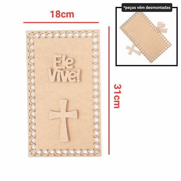 Kit Placa + Cruz Ele Vive ref 965/2452