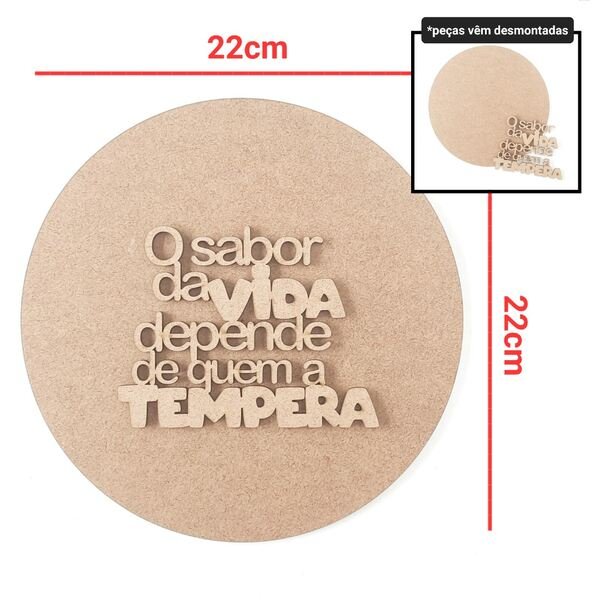 Kit Placa redonda + frase ref 620/1256