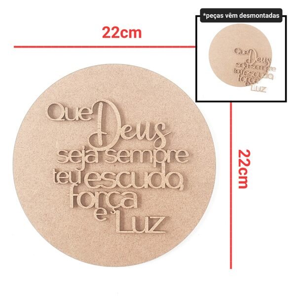 Kit Placa redonda + frase ref 620/1225