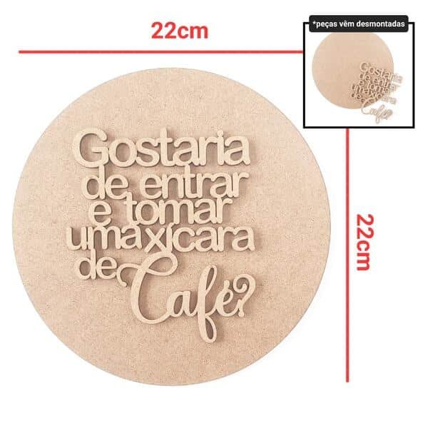 Kit Placa redonda + frase ref 620/1414